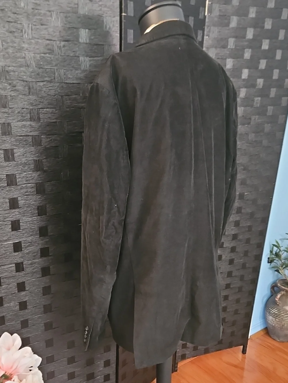 Express Black Corduroy Men's Blazer Jacket Size 44R
